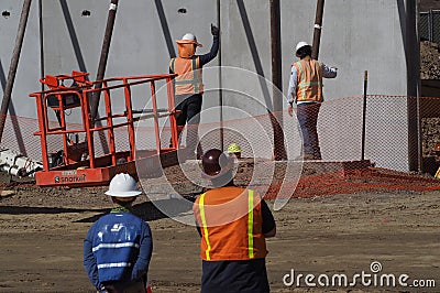 Prototypes od Trumpâ€™s wall being completed Editorial Stock Photo